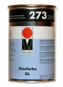 Краска Marabu Glasfarbe GL №3321 273 (высоко глянцевый черный)